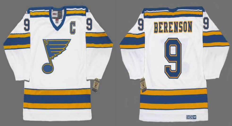 2019 Men St.Louis Blues #9 Berenson white CCM NHL jerseys